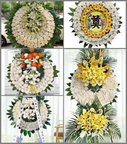 山东青岛胶州市李哥庄镇河荣一村花圈速递